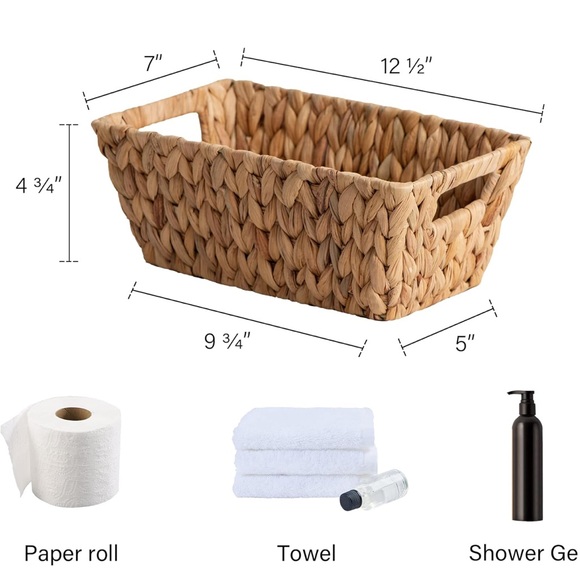 Wicker storage baskets two pack. 2 new wicker storage bins. Organization baskets - Picture 2 of 7